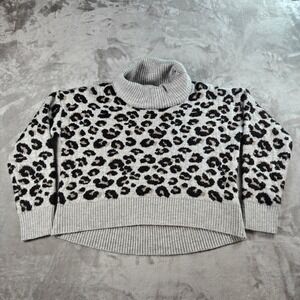 Jessica Simpson‎ Womens Leopard Print Turtleneck Pullover Sweater Medium